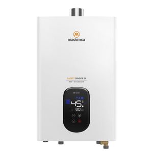 Calefont Gas Licuado Mademsa 13 Litros Tiro Forzado Sensor Monóxido de Carbono 13 Eco GL