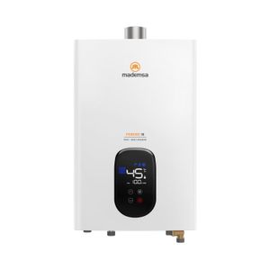 Calefont Gas Licuado Mademsa 10 Litros Tiro Forzado Modulante Forced 10 Eco GL Blanco