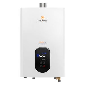 Calefont Gas Natural Mademsa 10 Litros Tiro Forzado Modulante Forced 10 Eco GN Blanco