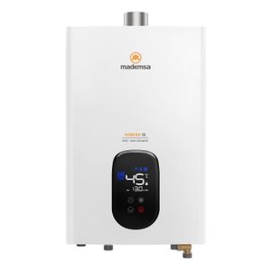 Calefont Gas Licuado Mademsa 13 Litros Tiro Forzado Modulante Forced 13 Eco GL Blanco