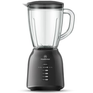 Licuadora Mademsa 1,5L con Jarra de Vidrio y 6 velocidades 400W MBL40 Negra