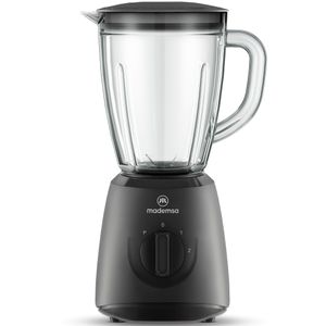 Licuadora Mademsa 1,5L con Jarra de Vidrio y 2 velocidades 400W MBL20 Negra