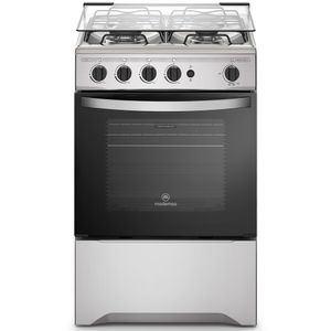 Cocina a Gas 4 Platos Mademsa con LimpiaFácil y Botón de Encendido M 520 T Inox