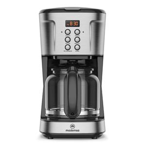 Cafetera Eléctrica Mademsa 1,5L Proglamable 900W MCM30 Acero Inoxidable