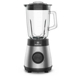 Licuadora Mademsa 1,5L con Jarra de Vidrio y 5 velocidades 500W MBL50 Acero Inoxidable