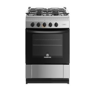 Cocina a Gas 4 Platos Mademsa con LimpiaFácil y Tapa Cubierta MV 220 T Inox