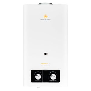 Calefont Gas Licuado Mademsa 11 Litros Tiro Natural Ionizado Essential 11 Eco GL Blanco