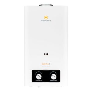 Calefont Gas Licuado Mademsa 5 Litros Tiro Natural Ionizado Essential 5 Eco GL Blanco