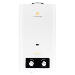 Calefont Gas Licuado Mademsa 13 Litros Tiro Natural Ionizado Essential 13 Eco GL Blanco