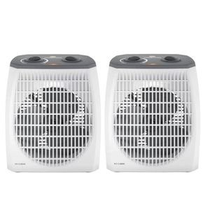 Kit 2 Termoventiladores Mademsa 2000W 2 Velocidades y Termostato TV500 Blanco