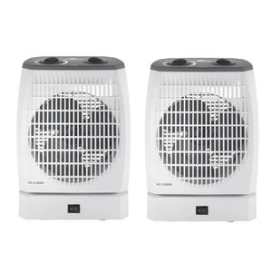 Kit 2 Termoventiladores Mademsa 2000W 2 Velocidades, Oscilación y Termostato TV550 Blanco