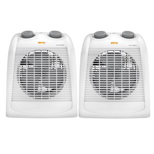 Kit 2 Termoventiladores Mademsa 2000W 2 Velocidades y Termostato TV1000 Blanco